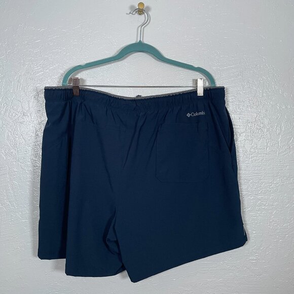 Columbia Men XXL Navy Blue Alpine Chill Zero Shorts Lined Pockets Drawstring - Picture 6 of 8